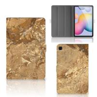 Samsung Galaxy Tab S6 Lite | S6 Lite (2022) Leuk Tablet hoesje Marmer Creme