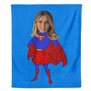 Cartoon Fleecedeken Super Woman