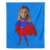 Cartoon Fleecedeken Super Woman