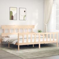 Bedframe zonder matras massief grenenhout 200x200 cm