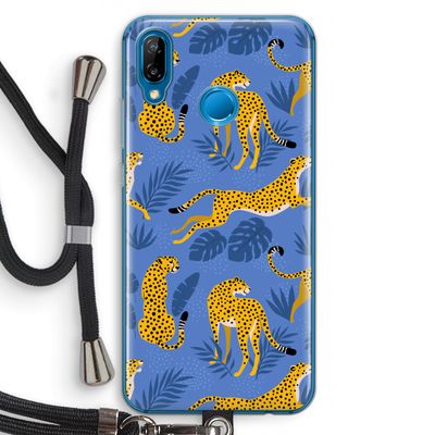 Luipaard: Huawei P20 Lite Transparant Hoesje met koord