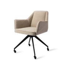Jesper Home Eetkamerstoel 'Tome' Glide Black, kleur Great Greige
