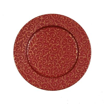 Onderbord Versa Serpentine Rood Metaal 33 x 1,5 x 33 cm