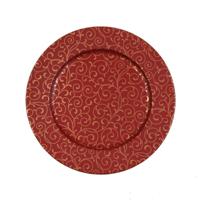 Onderbord Versa Serpentine Rood Metaal 33 x 1,5 x 33 cm