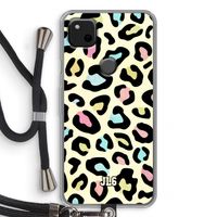 Leopard pattern: Pixel 4a Transparant Hoesje met koord