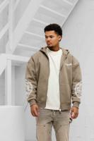 Equalité Mae Painting Oversized Full Zip Hoodie Heren Taupe - Maat M - Kleur: Taupe | Soccerfanshop