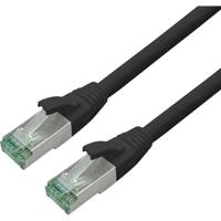 roline recycled material RJ45 (cross) Netwerkkabel Aansluitkabel CAT 6A S/FTP 2 m Zwart