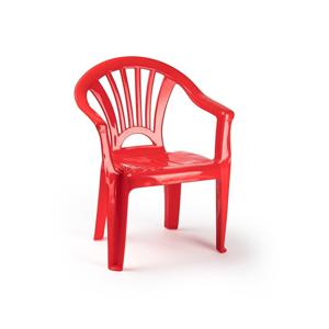 PlasticForte Stoeltje voor kinderen - 1x - rood - 50 cm - binnen en buiten - kunststof