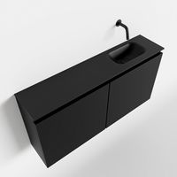 Toiletmeubel Mondiaz Ture | 100 cm | Meubelkleur Urban | Eden wastafel Urban Rechts | Zonder kraangat Toiletmeubel Mondiaz Ture | 100 cm | Meubelkleur Urban | Eden wastafel Urban Rechts | Zonder kraangat