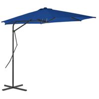 VidaXL Parasol met stalen paal 300x230 cm blauw