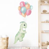 Muursticker - Baby dinosaurus met ballonnen 1 - thumbnail