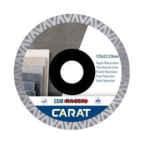 Carat Diamantzaag | Tegels / Natuursteen Brilliant | Ø125X22.23Mm | CDB RACER / CDBM RACER - CDBM125300