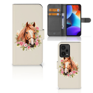 Telefoonhoesje met Pasjes voor Xiaomi Redmi Note 12 Pro Plus Paard