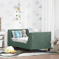 Peuterbedframe met hoofdbord Zeegroen 70 x 140 cm Fluweel