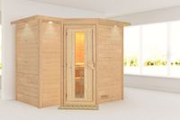Karibu | Sahib 2 Sauna met Dakkraag | Energiesparende Deur - thumbnail