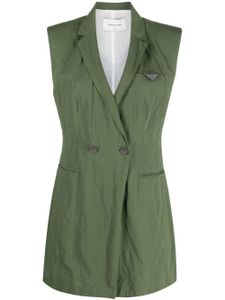 Fabiana Filippi blazer croisé à design sans manches - Vert