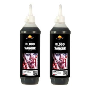 2x stuks fles horror nepbloed 450 ml