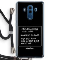 Mijn Motto's: Huawei Mate 10 Pro Transparant Hoesje met koord
