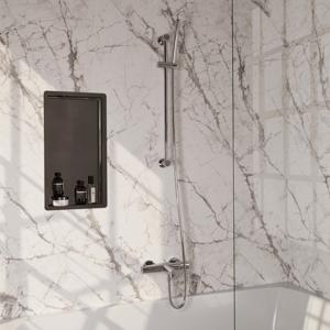 Opbouwset Bad- en Douchekraan Brauer Chrome Edition Thermostatisch Met Wandhouder En Handdouche 3 Standen Chroom