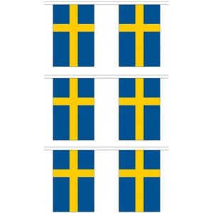 3x Buiten vlaggenlijn Zweden 3 meter