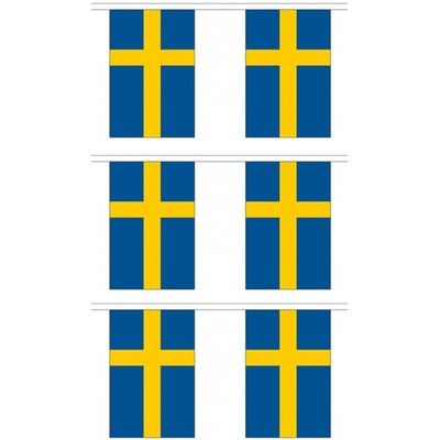 3x Buiten vlaggenlijn Zweden 3 meter