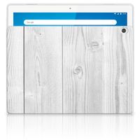 Lenovo Tab M10 Silicone Tablet Hoes White Wood - thumbnail