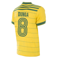 Brazilie Retro Voetbalshirt 1984 + Dunga 8 - thumbnail