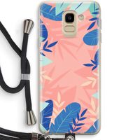 Tropisch: Samsung Galaxy J6 (2018) Transparant Hoesje met koord