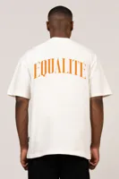 Equalité Oliver Oversized T-Shirt Heren Gebroken Wit/Oranje - Maat XS - Kleur: Gebroken WitOranje | Soccerfanshop