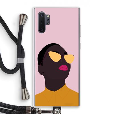 Yellow glasses: Samsung Galaxy Note 10 Plus Transparant Hoesje met koord