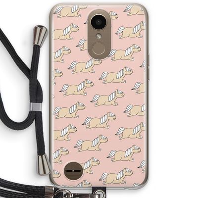 Ponys: LG K10 (2017) Transparant Hoesje met koord