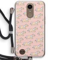 Ponys: LG K10 (2017) Transparant Hoesje met koord