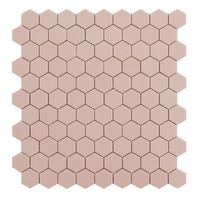 By Goof hexagon mozaiek mat voor vloer en wand 29,5 x 29,5 cm, pink