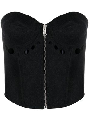 Jean Paul Gaultier haut-corset à détail de laçage - Gris