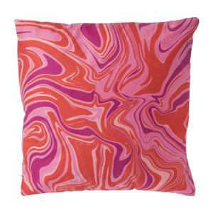 Kussen groovy marble - roze - 45x45 cm