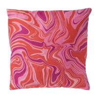 Kussen groovy marble - roze - 45x45 cm - thumbnail