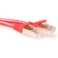 ACT Rode 7 meter LSZH SFTP CAT6A patchkabel met RJ45 connectoren