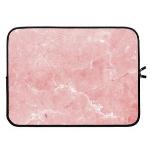 Roze marmer: Laptop sleeve 15 inch