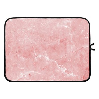 Roze marmer: Laptop sleeve 15 inch