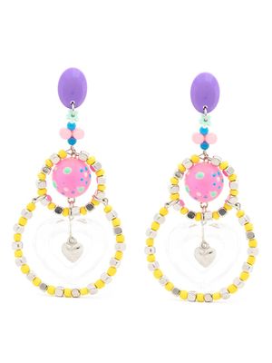 Amir Slama boucles d'oreilles à motif cœur - Jaune