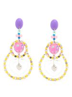 Amir Slama boucles d'oreilles à motif cœur - Jaune - thumbnail