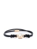 Valentino Garavani bracelet en cuir à ornements Rockstud - Noir