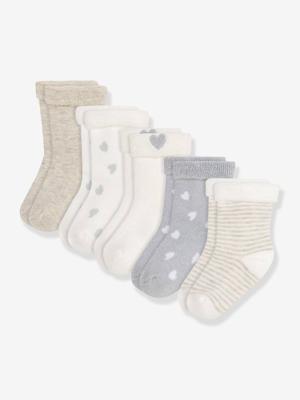 Set van 5 paar PETIT BATEAU sokken voor pasgeborenen ecru