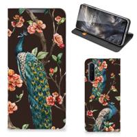 OnePlus Nord | Hoesje maken | Pauw met Bloemen