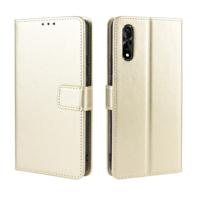 Retro Crazy Horse textuur horizontale Flip lederen case voor vivo iQOO Neo/S1/Y7S/Z5 met houder & kaartsleuven & fotolijstjes (goud)