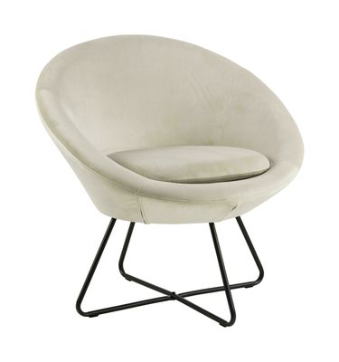Bendt Fauteuil 'Louisiana' Velvet, kleur Zand