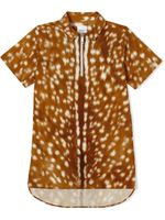 Burberry Kids chemise imprimée à manches courtes - Marron