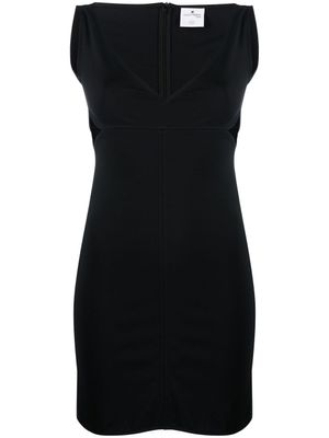 Courrèges robe mi-longue à détails de découpes - Noir