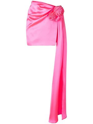 Magda Butrym jupe drapée à taille haute - Rose