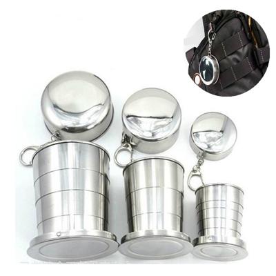 Roestvrijstalen Camping opvouwbare beker reizen Outdoor Camping wandelen mok draagbaar inklapbaar kopje M 150ML